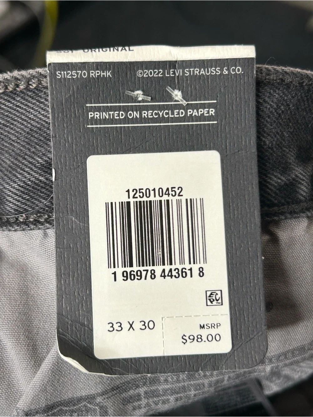 Levi's Men’s Relaxed Jeans - Washed Black Denim